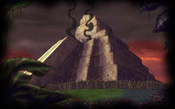 What danger lurks in the heart
of the Mayan pyramid?